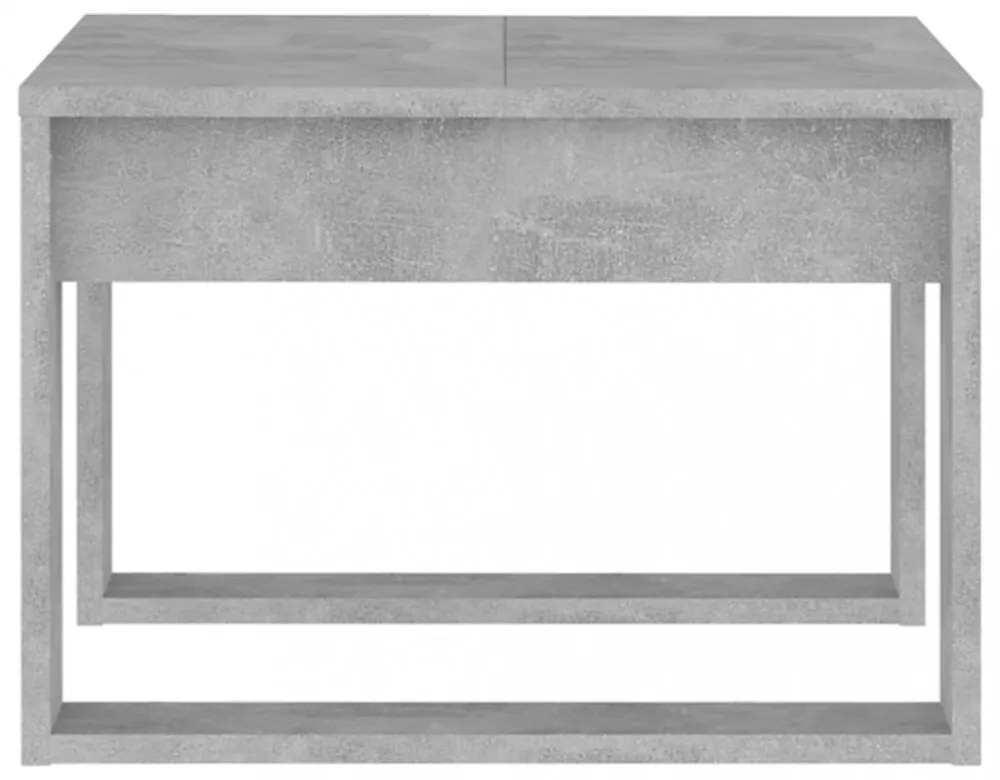 betonszürke szerelt fa kisasztal 50 x 50 x 35 cm