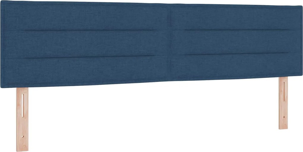 vidaXL LED ágytámla LED -es lámpákkal Kék 180 cm Poliészter