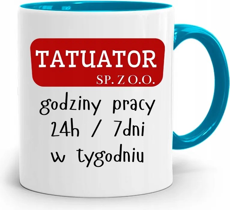 Tetoválóknak Tetováló Bögre Kék Ajándék fényképes nyomtatással