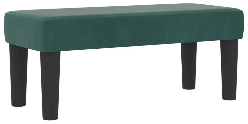 Box Spring Ágy Matraccal és Pad Sötét Zöld 90x190 cm Bársonyos