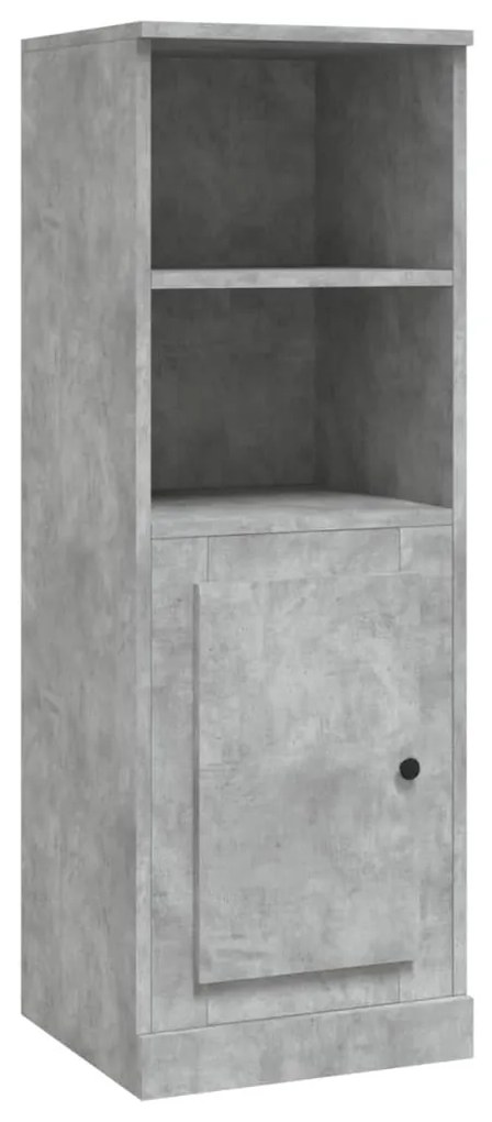betonszürke szerelt fa magasszekrény 36x35,5x103,5 cm