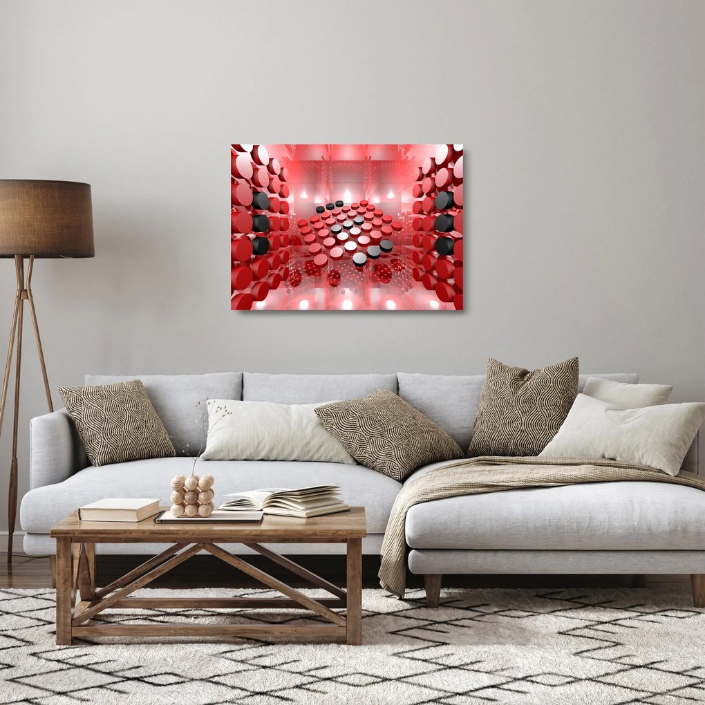 A gomb absztrakció képe (üvegen) (70x50 cm)