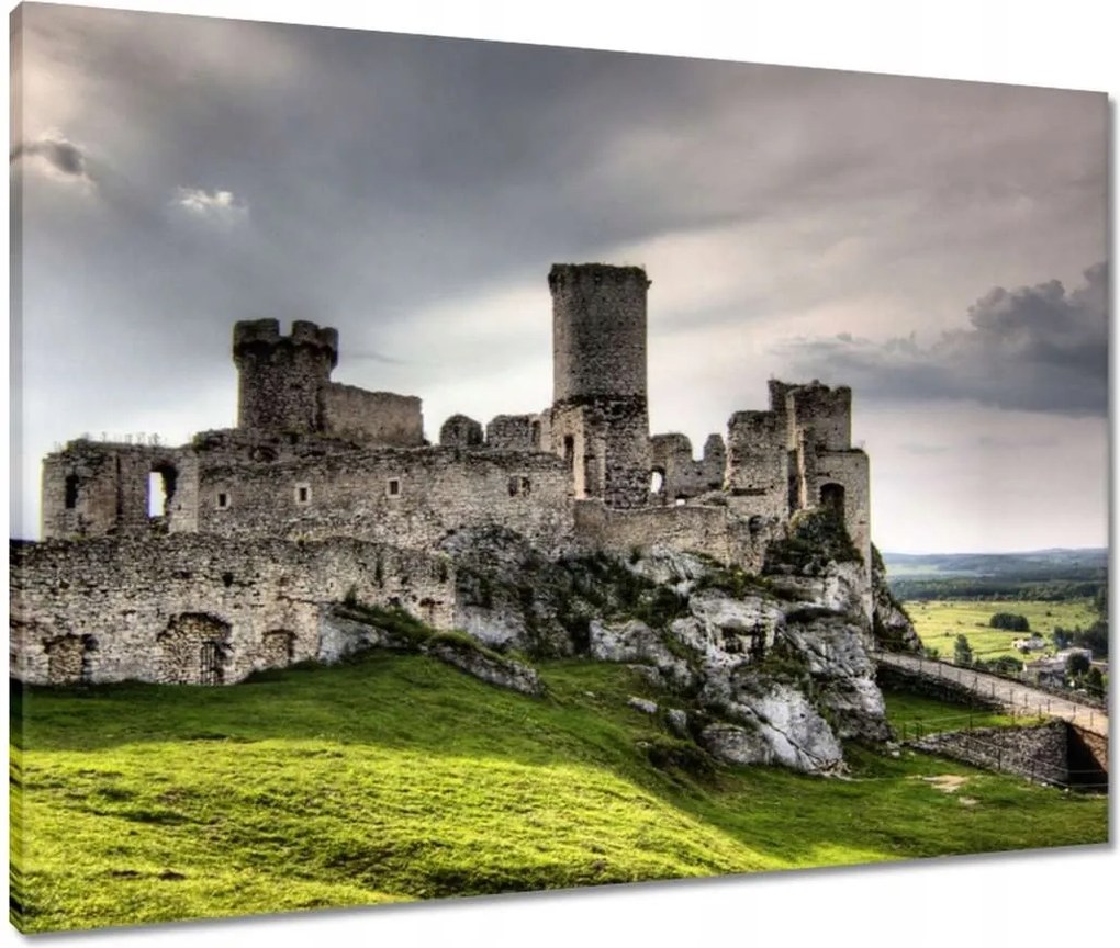 Vászonkép 80x60 Kastély a kertben