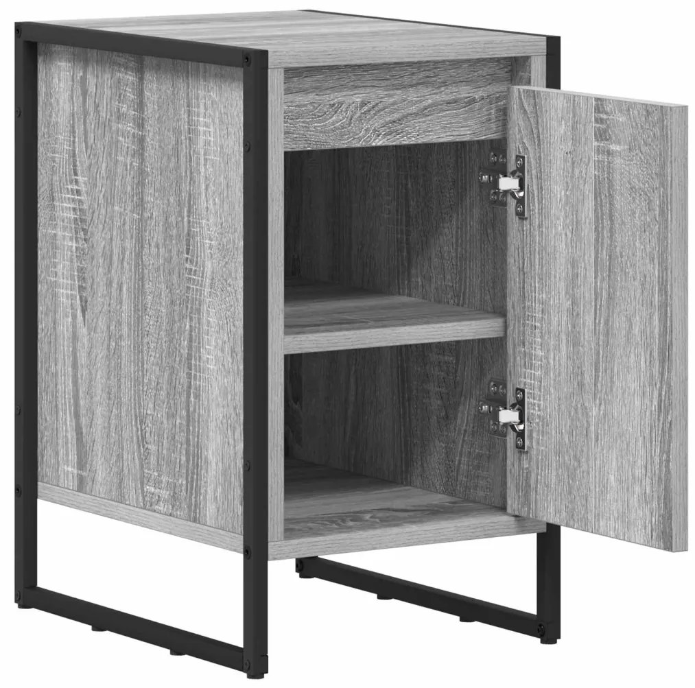 Éjjeli asztal 2 pcs Szürke Sonoma 39,5 x 30 x 50 cm Faanyag