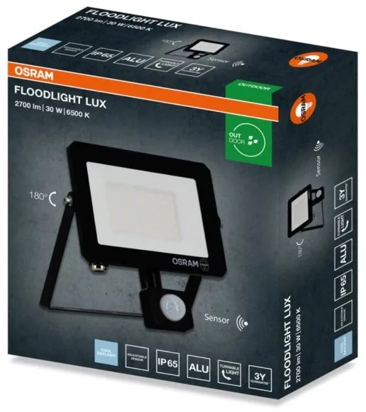 Osram - LED reflektor érzékelővel FLOODLIGHT LED/30W/230V 6500K IP65