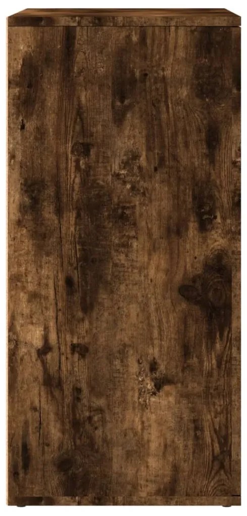 2 db füstös tölgy színű szerelt fa tálalószekrény 79x38x80 cm