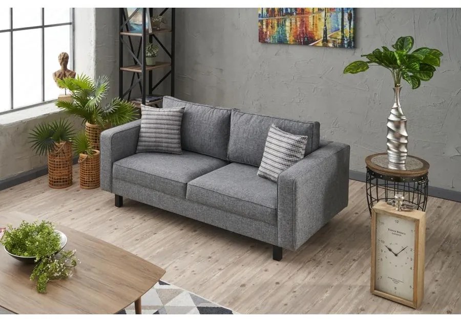 Kétszemélyes kanapé Kale Linen - Szürke