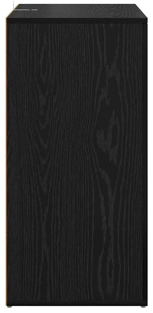 Oldalszekrények Corona 2 pcs Fekete tölgy 59 x 39 x 80 cm