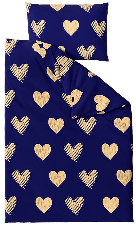 Mikroszálas ágyneműhuzat GOLBINO sötétkék Ágyneműhuzat mérete: 70 x 90 cm | 140 x 200 cm