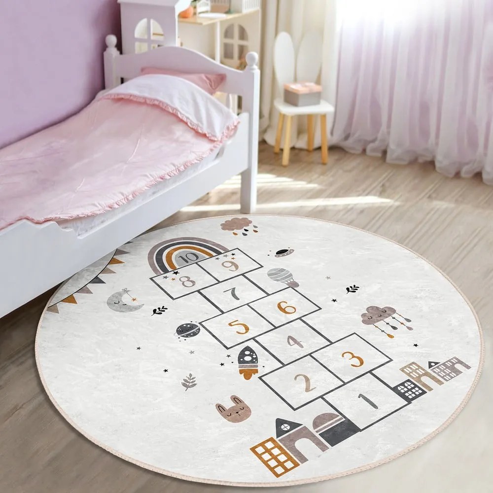 Krémszínű gyerek szőnyeg ø 80 cm Comfort – Mila Home