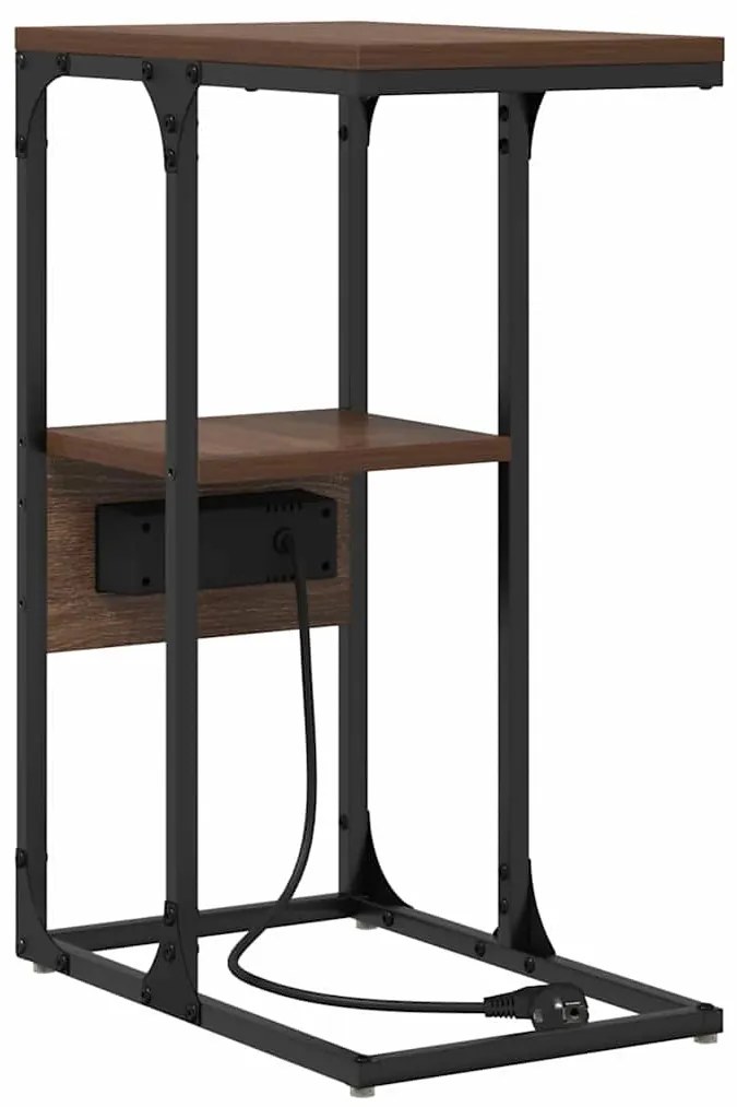 Éjjeliszekrény fiókkal barna tölgy 41.5 x 26 x 60.5 cm Faanyag