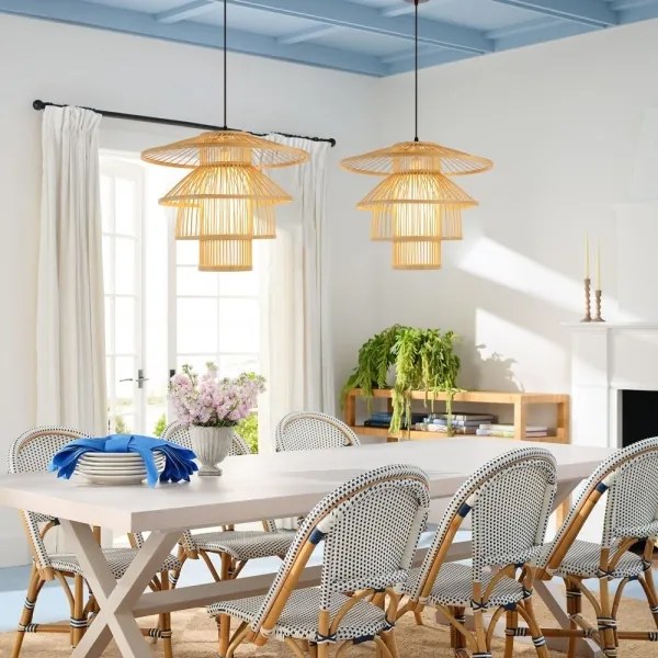 Immax 08255L - Csillár zsinóron PINCHOS 1xE27/40W/230V átm. 50 cm bambusz