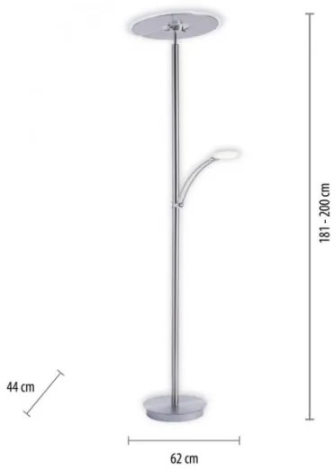 Paul Neuhaus 673-55- LED Dimmelhető állólámpa ARTUR 2xLED/21W/230V+1xLED/6W