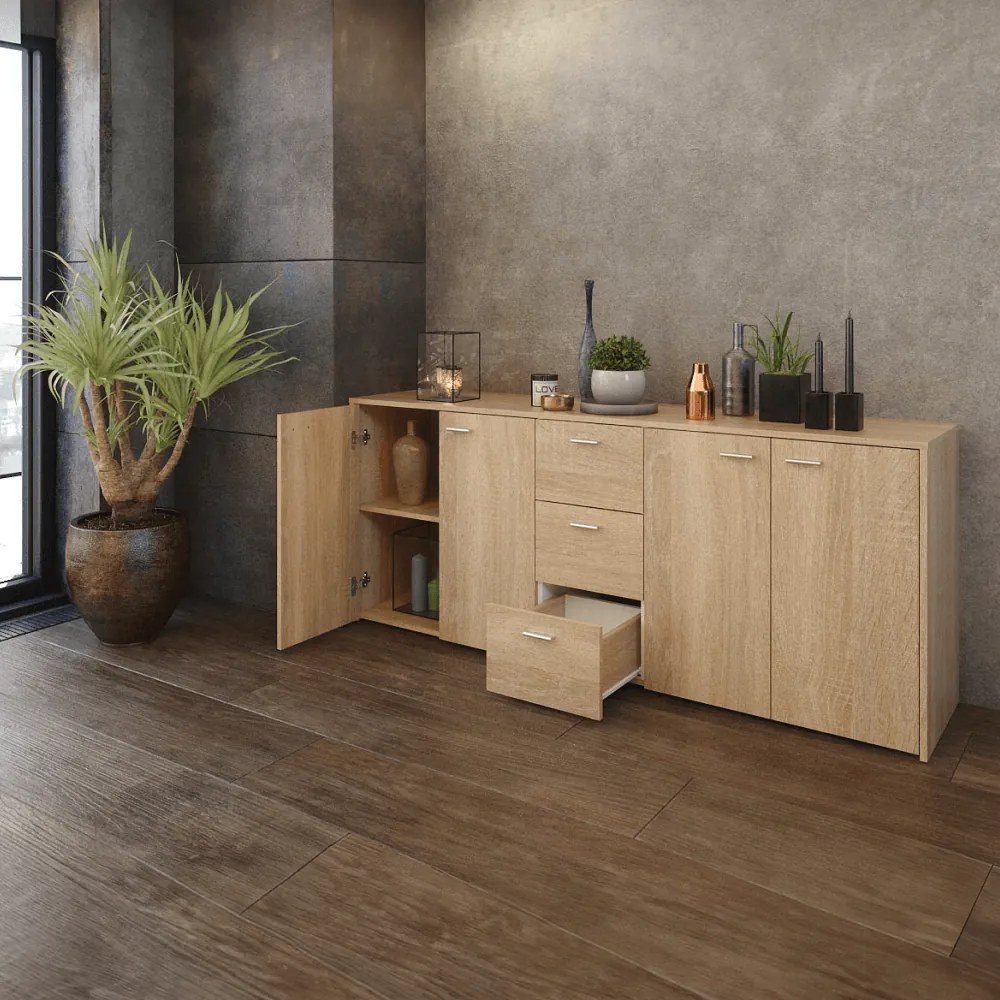 HUGOS 180 szekrény, sonoma tölgy