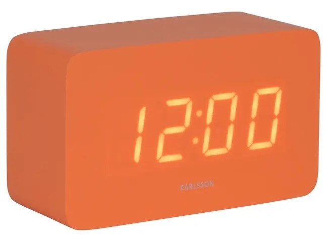 Karlsson 5983OR design LED óra ébresztővel,narancssárga, 10 cm
