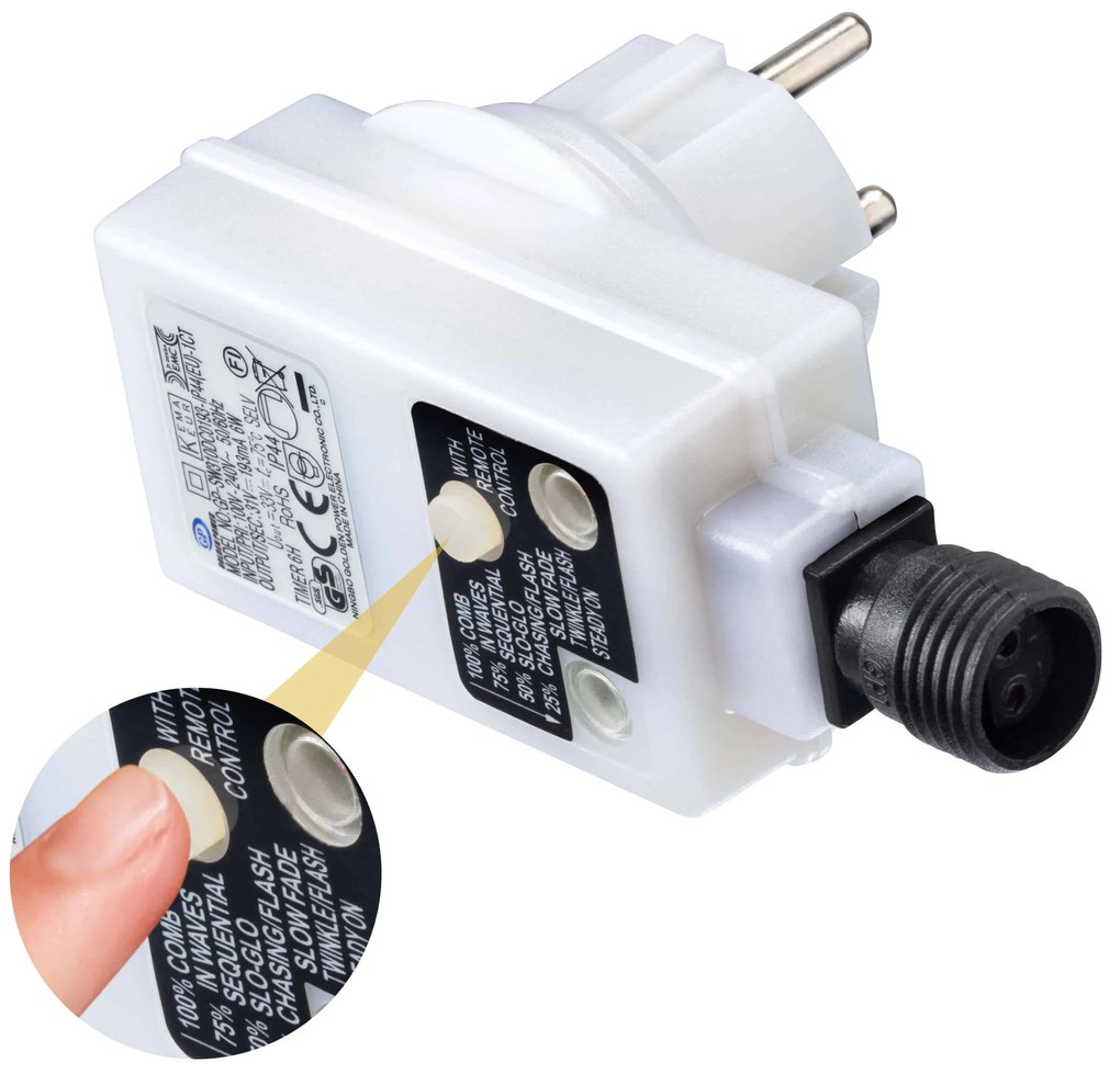 CECIL karácsonyi fényfüzér, 10m, hideg fehér Monzana