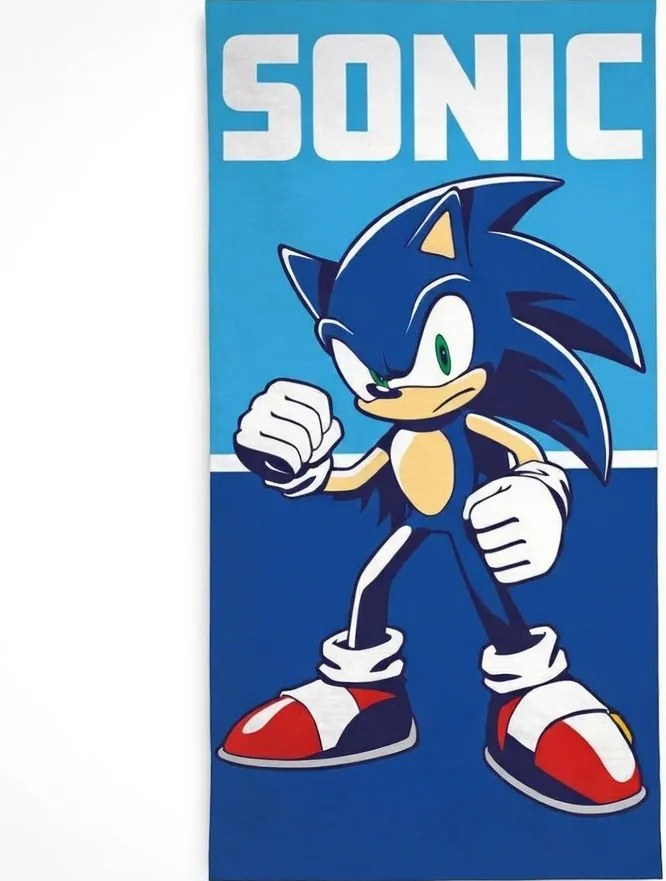 Sonic a sündisznó Ready to Run fürdőlepedő, strand törölköző 70x140cm (Fast Dry)