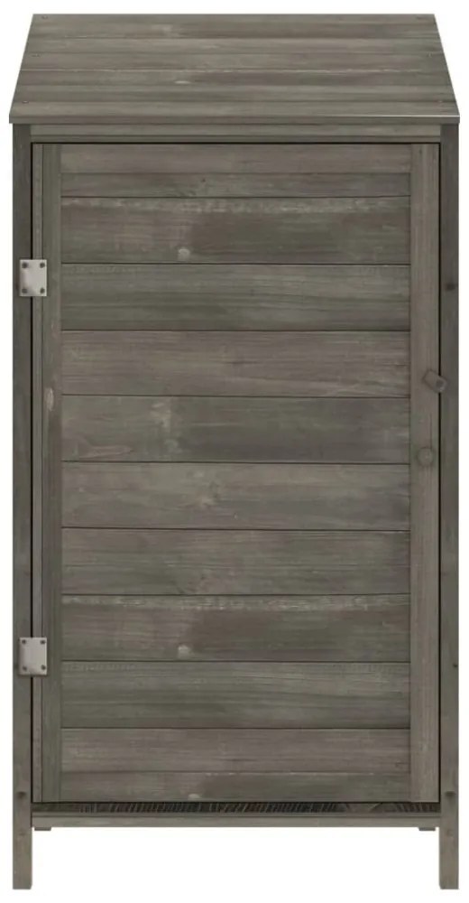 antracitszürke tömör fenyőfa kerti fészer 55 x 52 x 112 cm