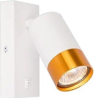 Olvasó fali lámpa GU10 Kelemen fehér-arany