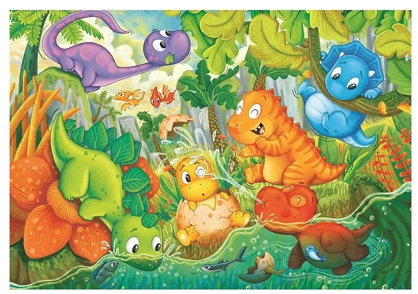 Dinoszaurusz Happy Oasis 24 db-os maxi puzzle Clementoni