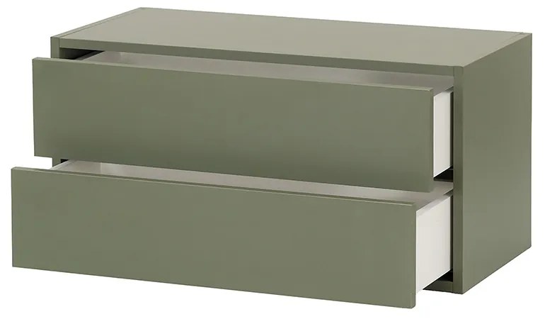 Boxie 2 fiókos fali szekrény 40x80x37 cm zöld