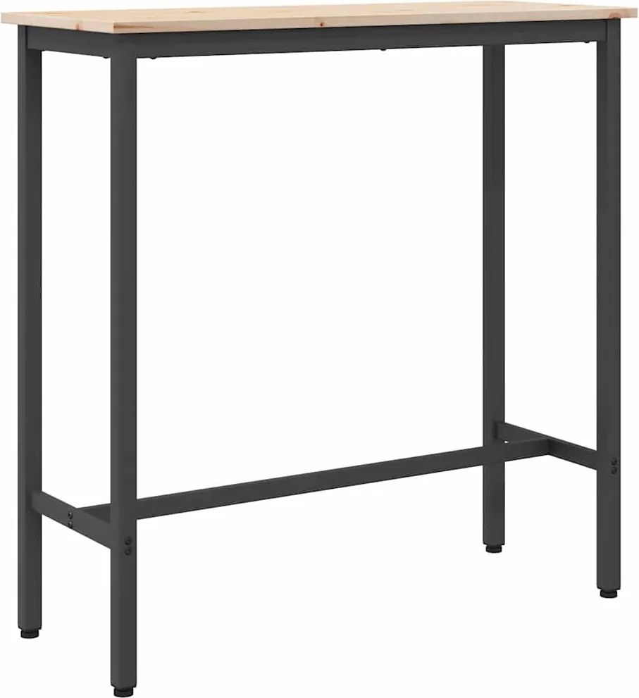 vidaXL asztal Természetes 100 x 40 x 101 cm Műszaki fa és acél
