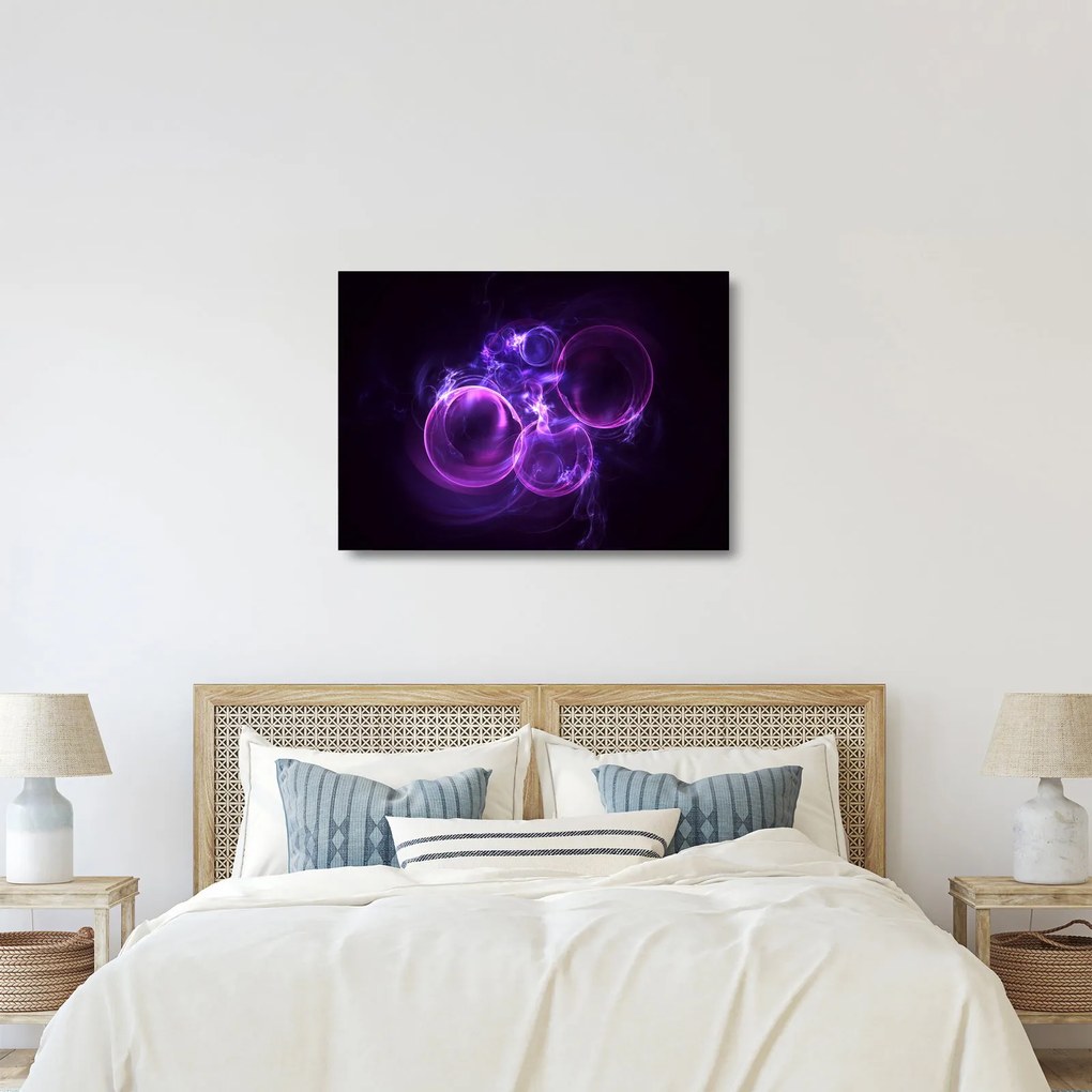 Absztrakt kép buborékok (üvegen) (70x50 cm)