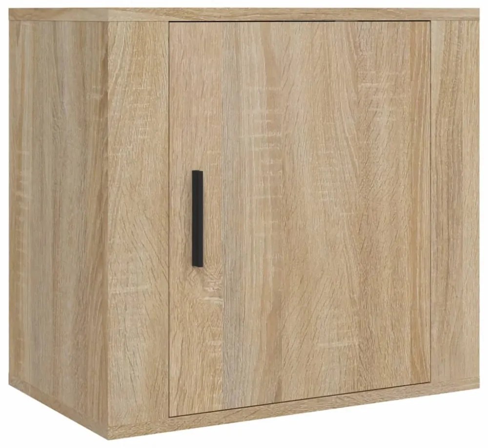 2 db sonoma tölgy falra szerelhető éjjeliszekrény 50x30x47 cm