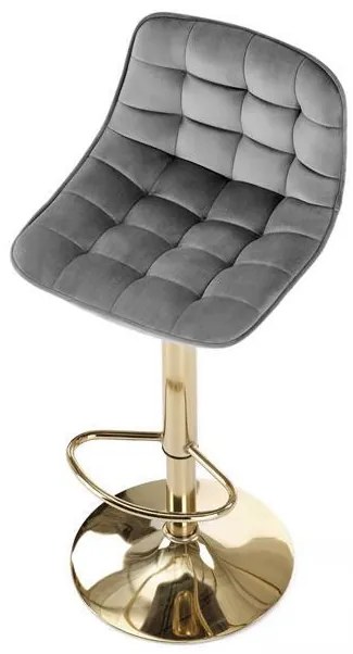 H-117 bárszék szürke, arany