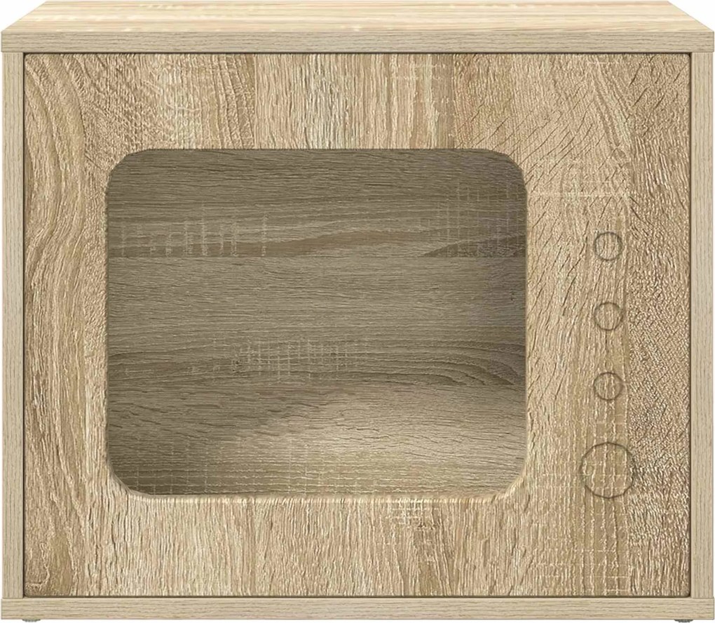 vidaXL Macska Ház Sonoma 51 x 30 x 42,5 cm Faanyag