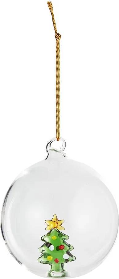 HANG ON  üveg karácsonyfadísz Ø 9cm , karácsonyfa