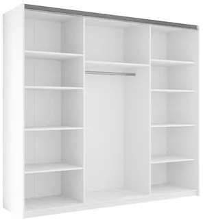 Ruhásszekrény tolóajtókkal Artaman 250 (fehér) (tükörrel). 1105686