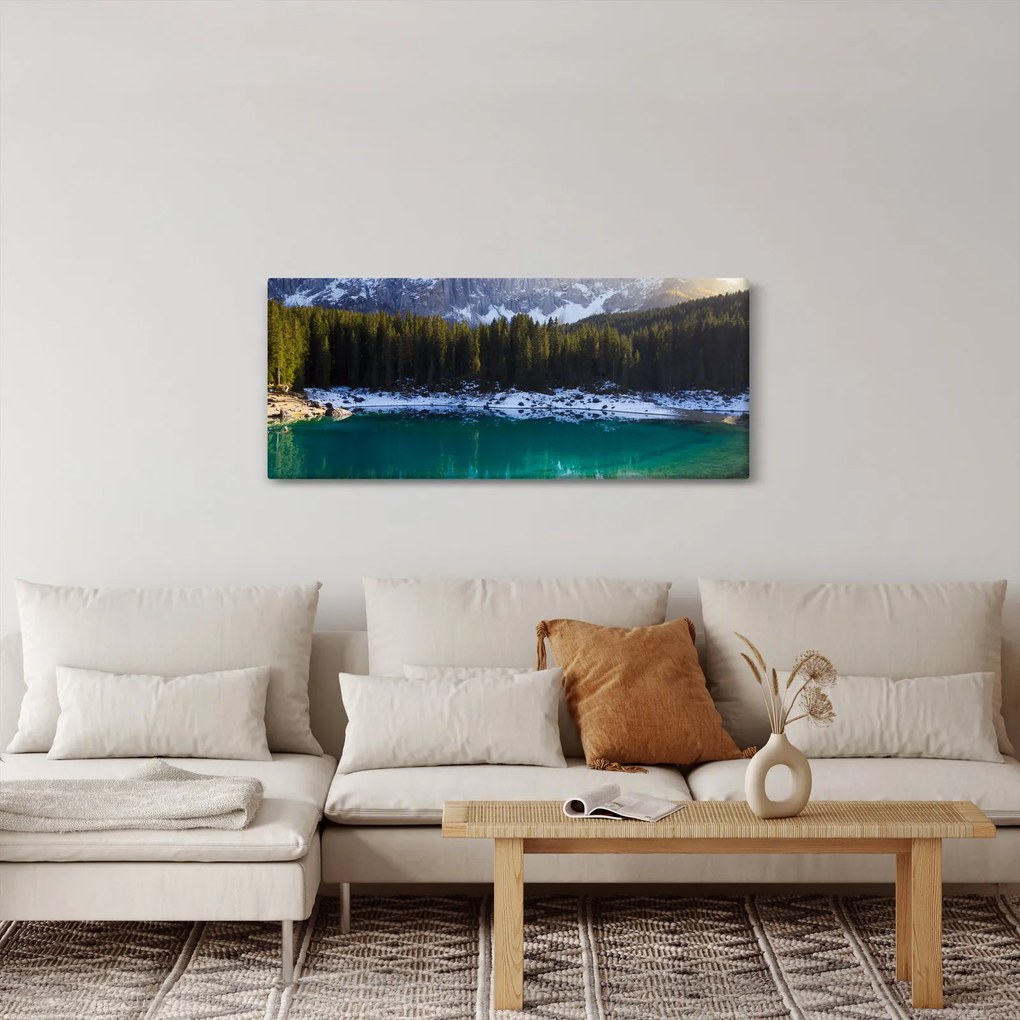 Kép - Karersee tó (120x50 cm)