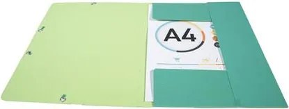 Gumis mappa, karton, A4, EXACOMPTA Forever®, zöld (EX56983E)