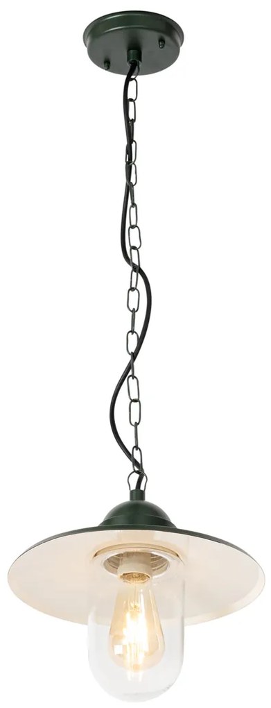 Modern kültéri függőlámpa sötétzöld IP44 - Kansas