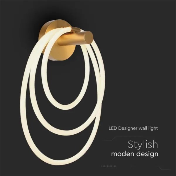 LED Fali lámpa LED/37W/230V 3000K arany