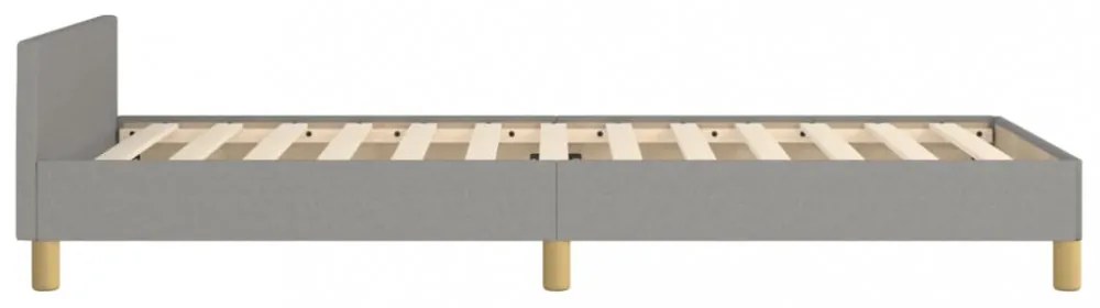 világosszürke szövet ágykeret matrac nélkül 80x200 cm