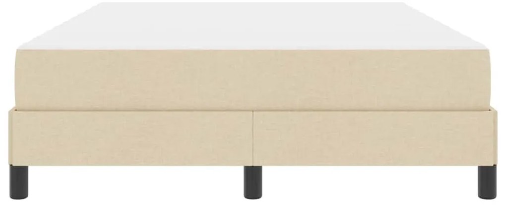 Boxrugós ágy matracmal Krém 140 x 200 cm szövet
