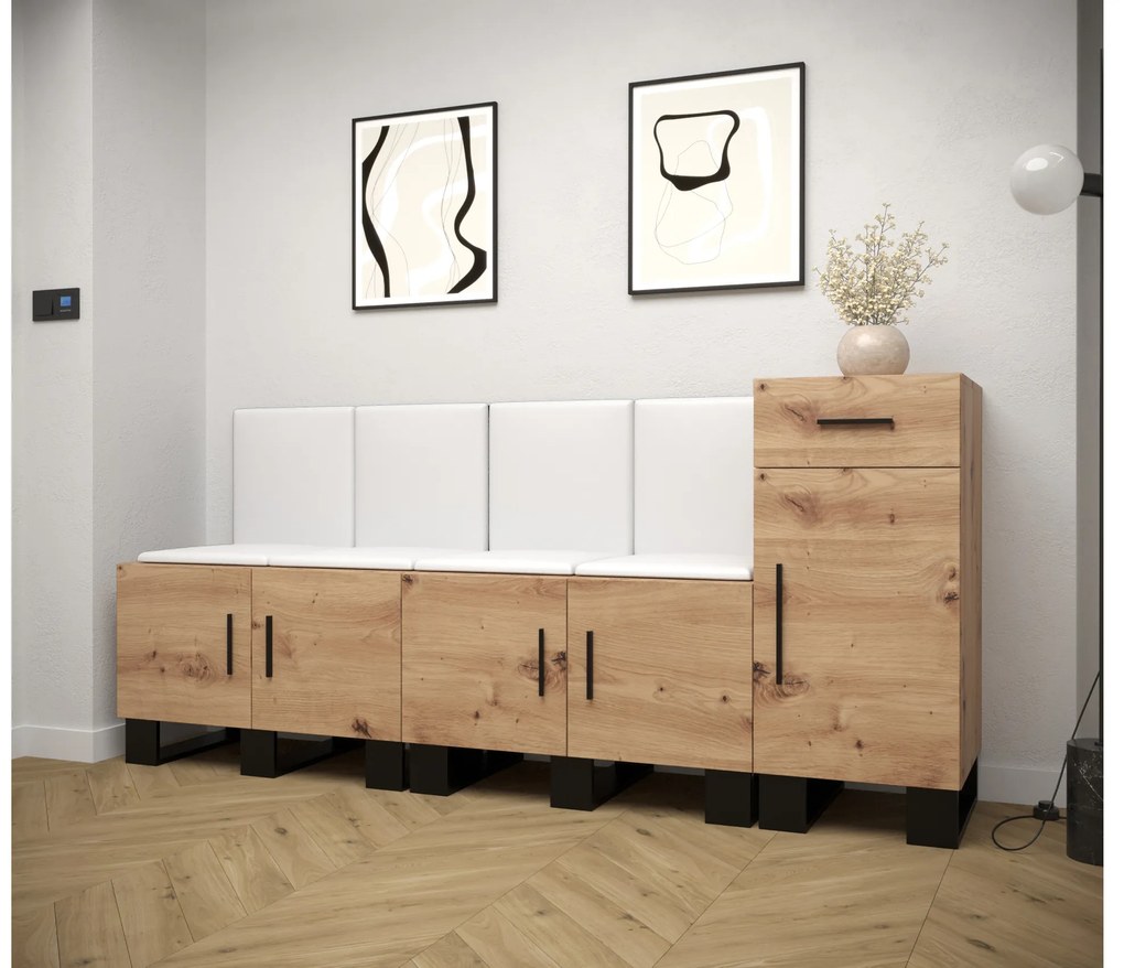 Előszobabútor Amanda 17 (artisan tölgy + fehér). 1086008