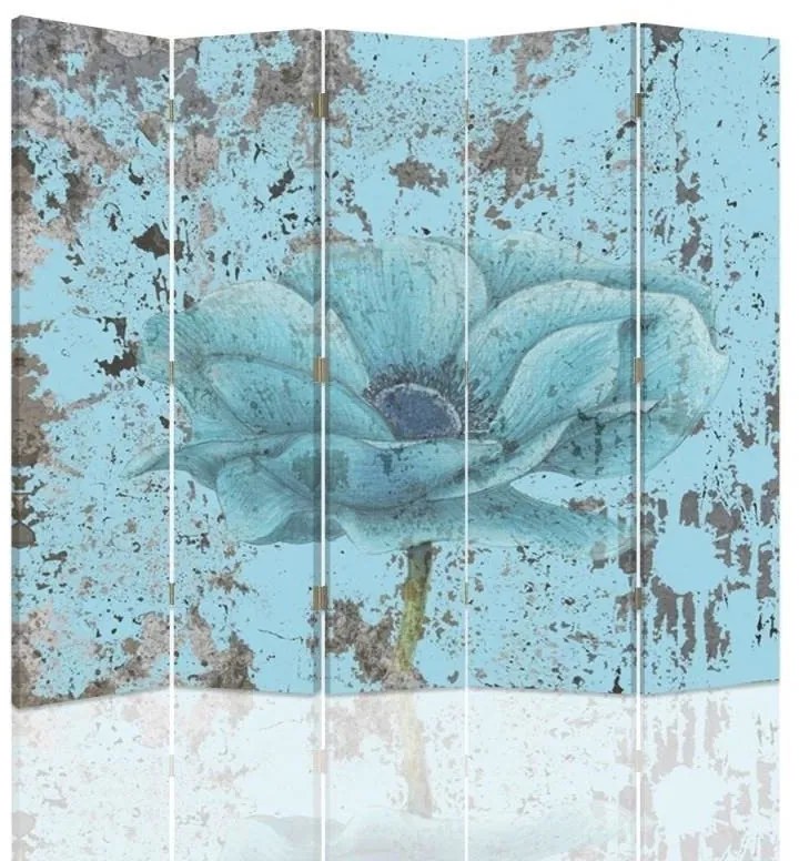 Gario Paraván A kék virág titka Méret: 180 x 170 cm, Kivitelezés: Forgó paraván 360°