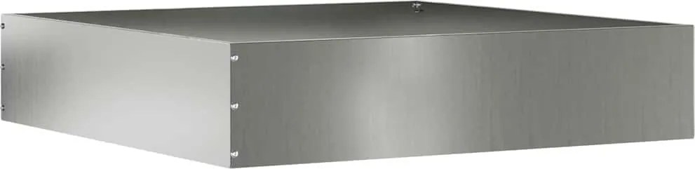 vidaXL Fűszegélyezés Ezüst 60 x 60 x 13 cm Horganyzott acél