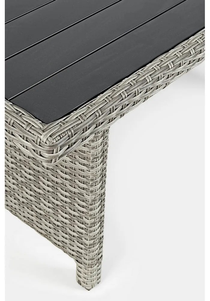 Szürke műrattan hatszemélyes kerti lounge szett Ariel – Bizzotto