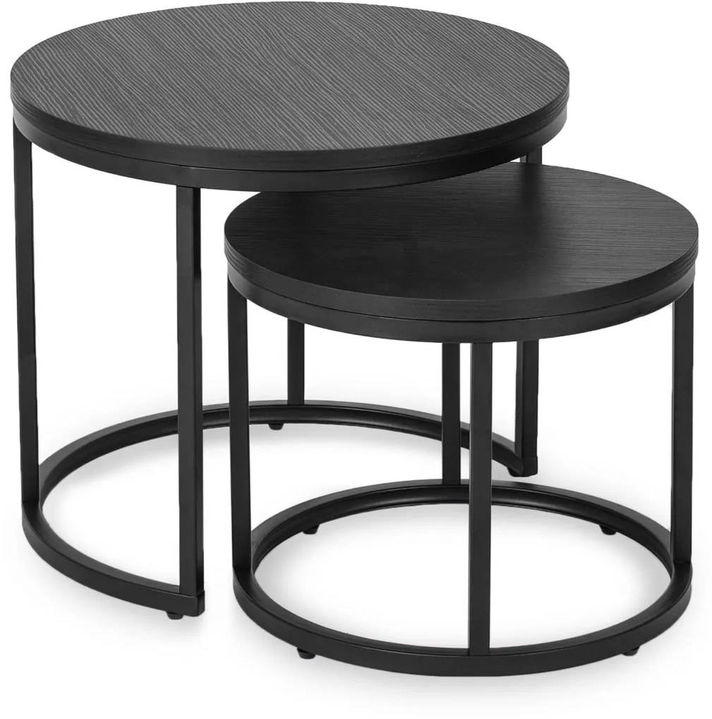 Dohányzóasztal szett fekete Színben. MANU