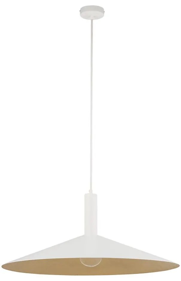 Csillár zsinóron CAPRI 1xE27/15W/230V átm. 70 cm fehér/arany