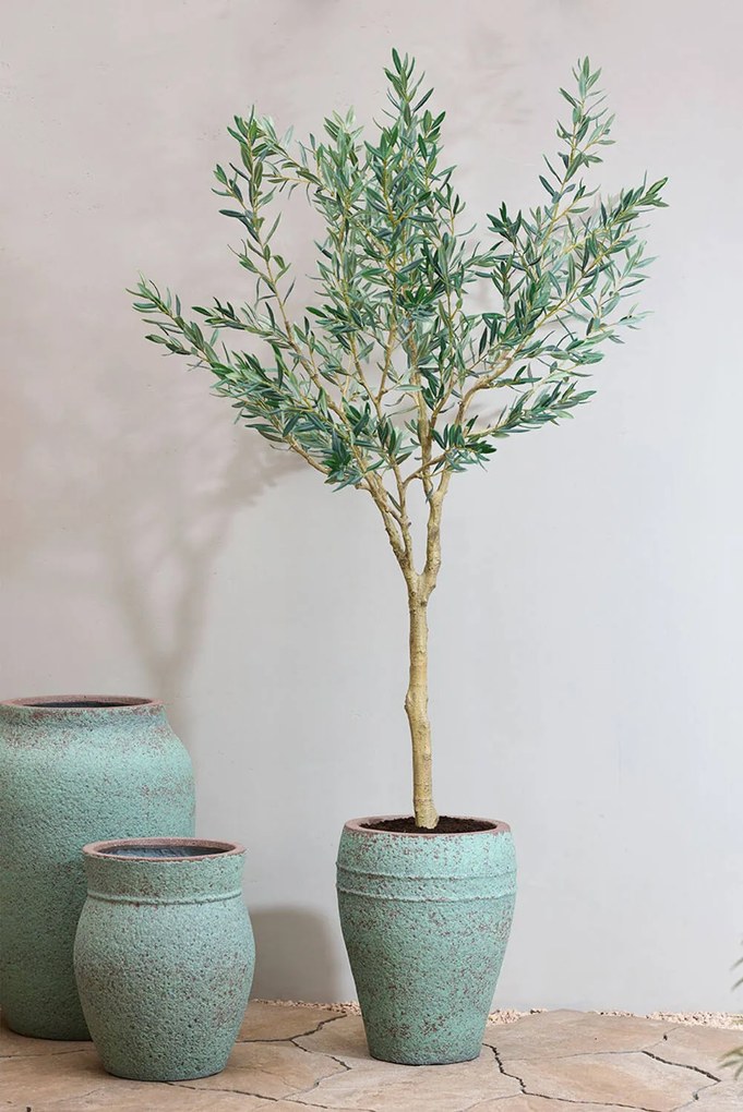 Pottery Pots Hera virágcserép, rusztikus zöld színű, L-es méret - ø 51 cm | m. 74 cm - PotteryPots