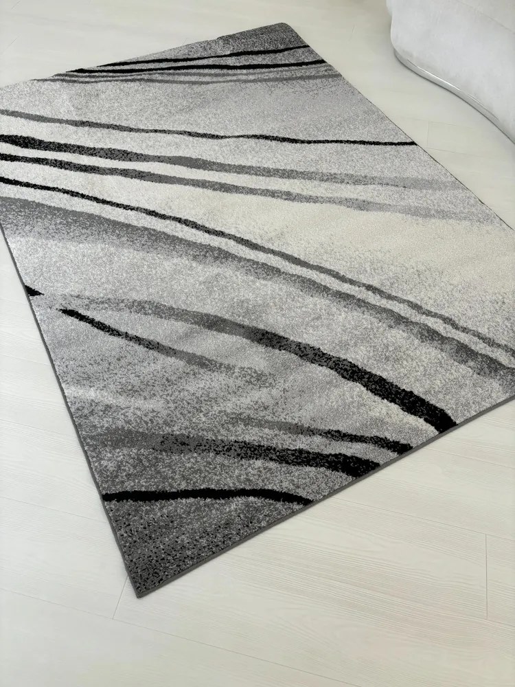 Nora 6030 szürke modern szőnyeg 60 cm-es szett