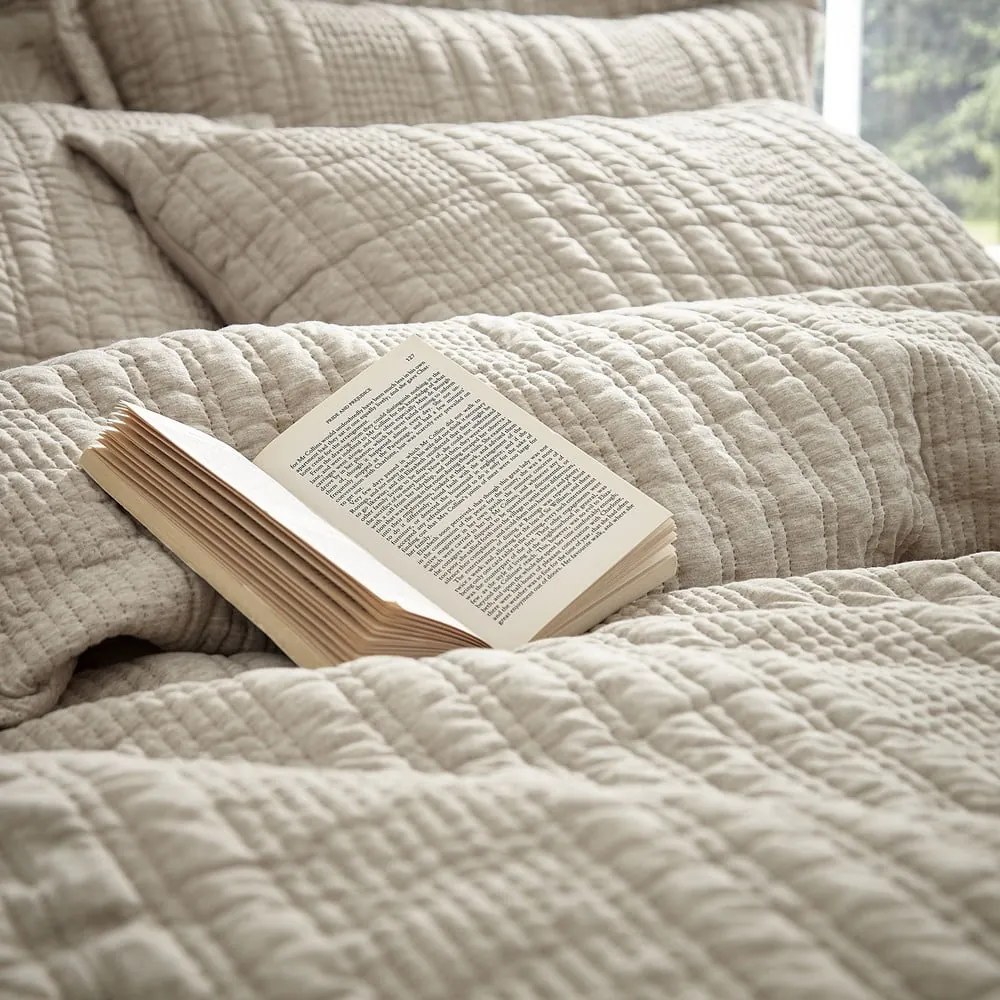 Bézs egyszemélyes ágyneműhuzat 135x200 cm Tamba Stripe – Pineapple Elephant