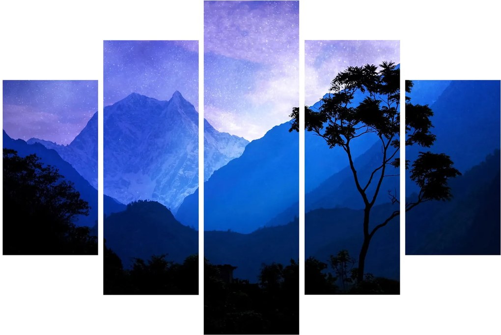 Kép - Éjszakai ég Nepálban (150x105 cm)