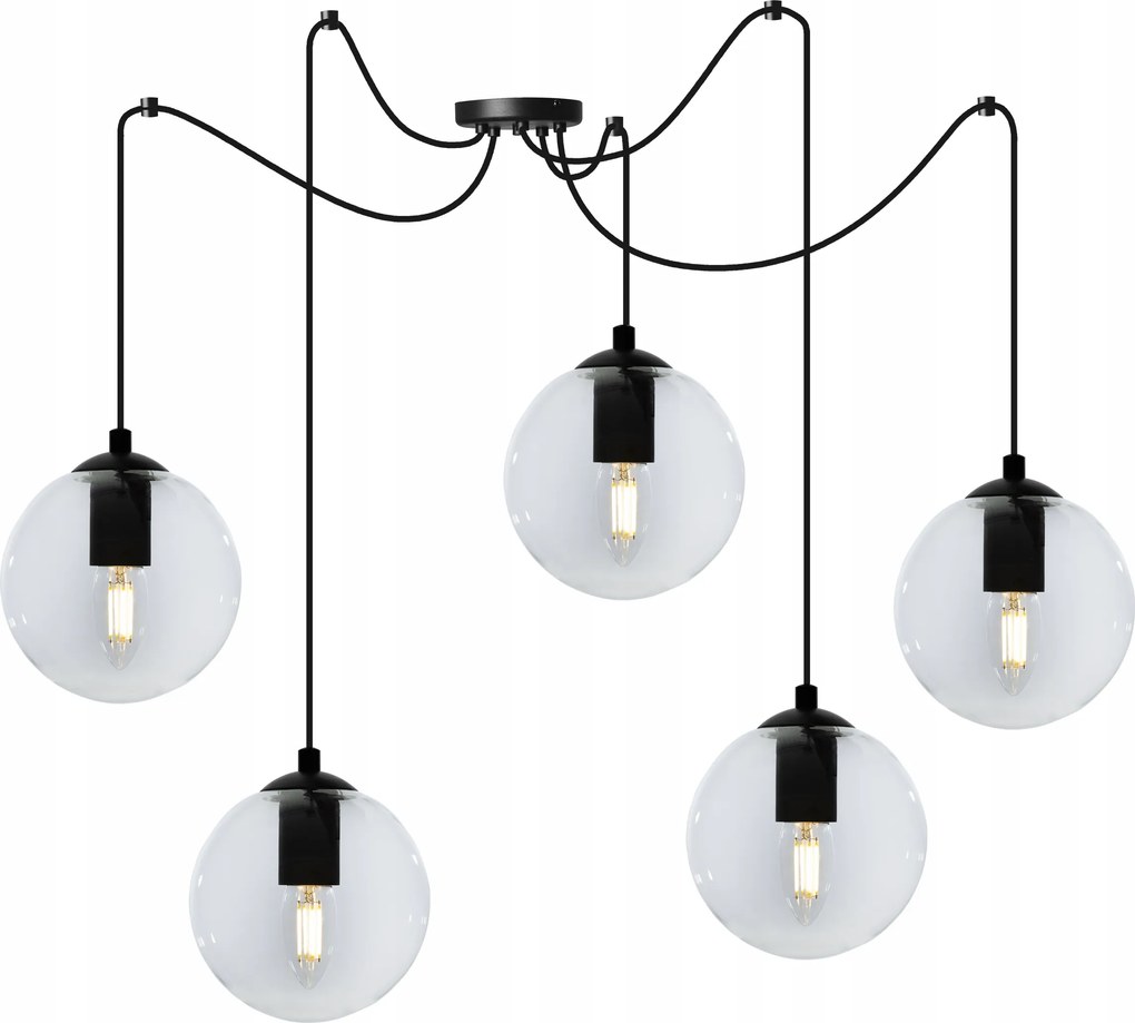 Mennyezeti Lámpa Lógó Csillár Üveg Gömb Pók Loft Nappali Szoba