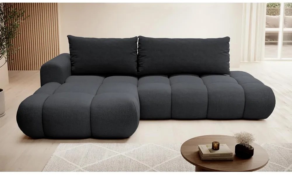Sarokkanapé Ombre (B) (fekete + fekete). Akció -15%. 1099479